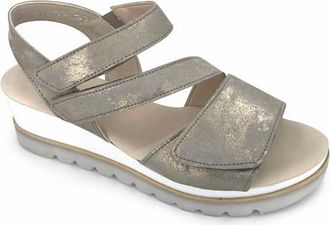 Gabor Womens 4-640-62 Wedge Sandal In Metallic