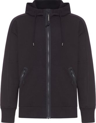 C.P. Company GOGGLE HOODIE IN DIAGONAL RAISED FLEECE - Cp Company - Man