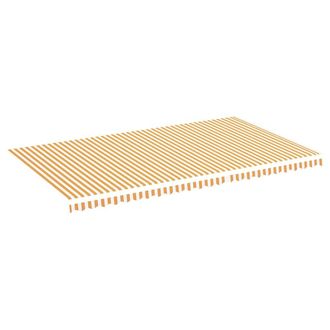 vidaXL Tela De Repuesto Para Toldo Amarillo Y Blanco 6x3,5 M Vidaxl