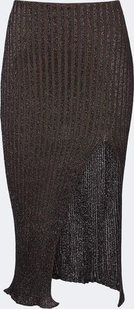 Missoni Striped lam&eacute; midi skirt