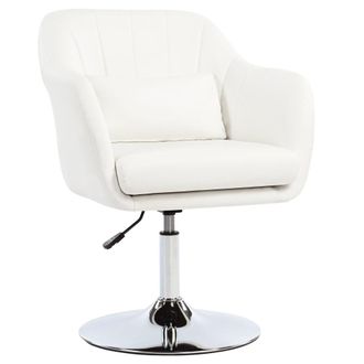 HOMCOM Sill&oacute;n para sal&oacute;n 60x60x91 cm blanco