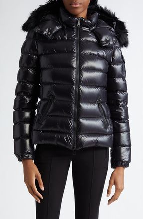 Moncler Badyf Down Puffer Jacket with Removable Hood & Removable Faux Fur Trim in Black at Nordstrom, Size 00