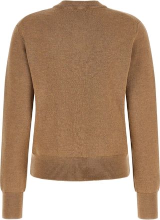 Ami Womens Beige Wool Cardigan Clothing
