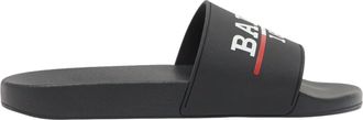Bally Mens Samuel 6238702 Slide Sandals In Black Rubber Pool