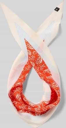 Fraas Seidentuch mit Logo-Detail in Rot, Gr&ouml;&szlig;e 1