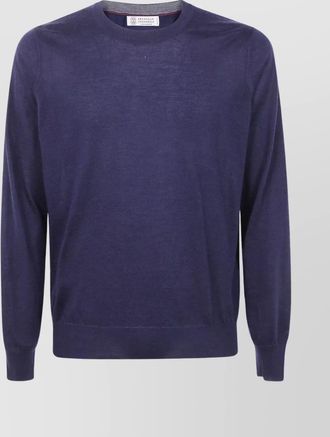 Brunello Cucinelli soft texture crew neck sweater with long sleeves