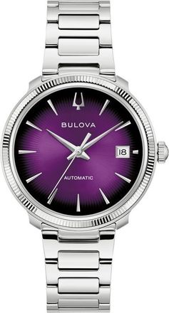 Bulova Disco Automatic Purple Dial Mens Watch 96B485