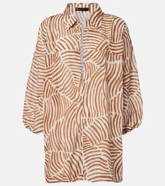 Vix Moana oversized printed cotton shirt