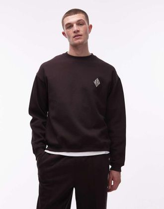 Lacoste Felpa marrone con logo