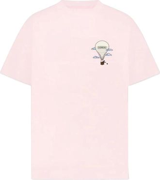 Flaneur Flâneur, Tops, Heren, Roze, S, Aéronautique Print T-Shirt