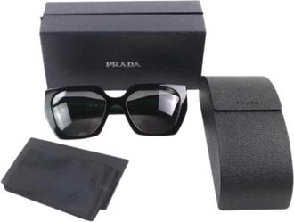 Prada Pre-owned Accessories, female, Black, Size: ONE SIZE Pre-owned Vintage Plastic Sunglasses