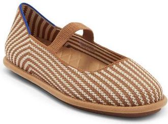 Rothy's Cruiser Mary Jane Flat in Truffle Stripe at Nordstrom, Size 10.5