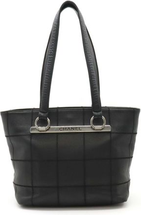 Chanel Black Leather Tote Bag (Pre-Owned)