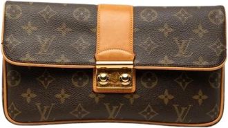 Louis Vuitton Pre-owned Sofia Coppola Slim Clutch - Dames - Vintage Clutch - Bruin - ONE Size - Leer - Vintage