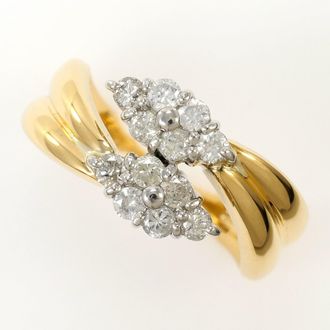 C&A Platinum Yellow Gold Yellow Gold (18K) Platinum 900 Band Ring (Pre-Owned)