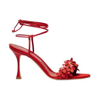 Manolo Blahnik High Heel Sandals, female, Red, Size: 9 1/2 US Anista 90 Sandals