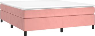 vidaXL Estructura De Cama Con Somier Terciopelo Rosa 180x200 Cm Vidaxl