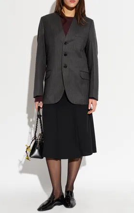 Jil Sander Herringbone Pattern Blazer, Womens, Grey