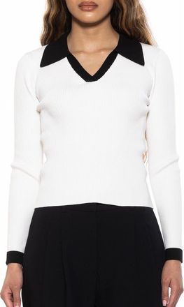 Alexia Admor Collar Knit Top in Ivory at Nordstrom Rack, Size X-Small