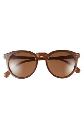 AIRE Nucleus V2 53mm Round Sunglasses in Khaki/brown Mono at Nordstrom