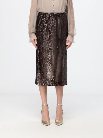 Twinset Slim Fit Sequin Pencil Midi Skirt with High Waist