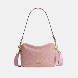Coach Womens Carey Crossbody Bag In Signature Denim - Pink - One Size