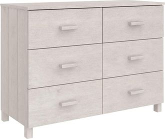 vidaXL Sideboard hamar White 113x40x80 cm Solid Wood Pine Vidaxl