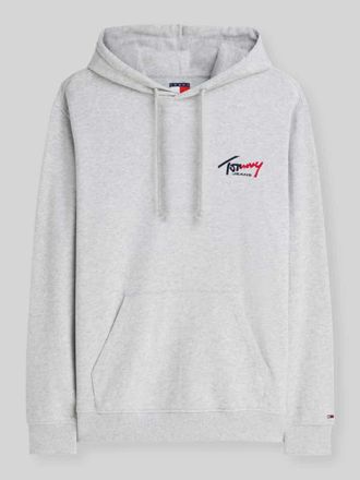 Tommy Jeans Relaxed Fit Sweatshirt aus reiner Baumwolle in Hellgrau Melange, Gr&ouml;&szlig;e XXL