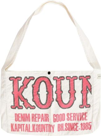 KAPITAL Kountry Factory Boekentas - Heren - Shoppers - Wit - ONE Size - Katoen - Tassen