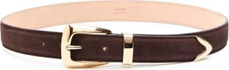 Khaite Benny Suede Belt - Dark Brown - 34 (UK12/ M)