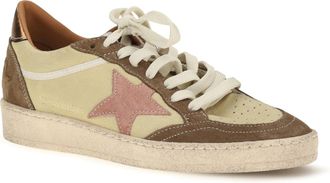 Golden Goose Womens Ball Star Sneakers Vintage Yellow-Beige-Pink-Bronze Yellow/beige/pink/bronze