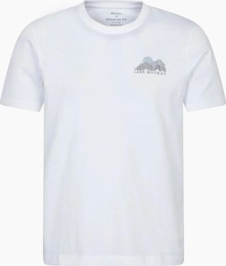 Mountain Warehouse Mens Mountain Warehouse Mens Lake District Chest Print T-Shirt - Cream - Size: 44