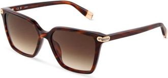 Furla Sfub 13 Zonnebril - Dames - Zonnebrillen - Bruin - 55 MM - Accessoires