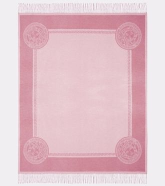 Versace Barocco jacquard silk and cashmere blanket