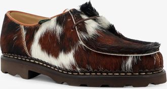 Paraboot Mens Lace-Up Shoes Michael Ponyskin Brown Leather Flat