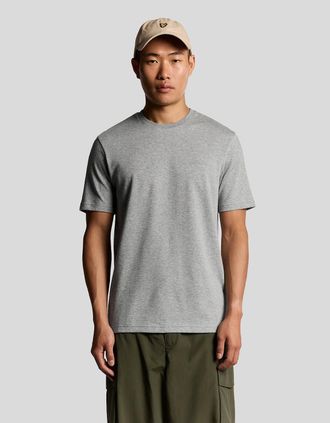 Lyle & Scott Lyle And Scott Mens Text Logo Interlock T-Shirt - Grey - Size: 38