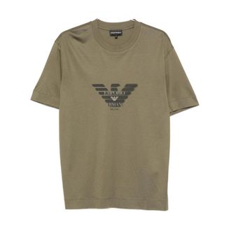 Emporio Armani Eagle Logo T-shirt - Heren - T-shirts - Groen - S - Tops