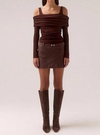 Sovere Elaian Long Sleeve Top In Raisin