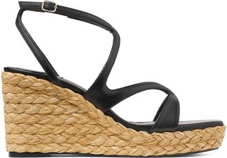 Jimmy Choo London Ayla 85mm wedge sandals - women - Leather - 37,5 - Black