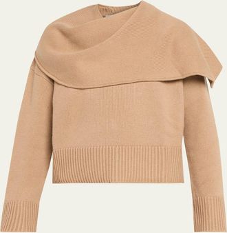 SIMKHAI Elson Cashmere-Blend Scarf Sweater