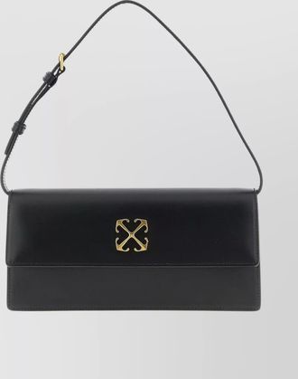 Off-white rectangular shoulder bag adjustable strap