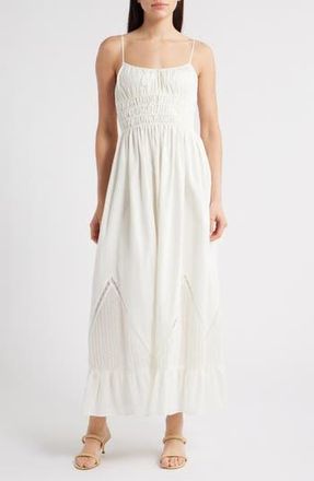 Faithfull The Brand Melina Cotton Voile Maxi Dress in White at Nordstrom Rack, Size Xx-Large