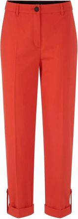 Marc Cain Fordon Broek - Dames - Broeken - Rood - Maat: 3XL Leer