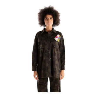 Brand Unique Dames, Blouses & Shirts, Groen, Maat: M Katoen