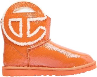 UGG Logo Mini Crinkle - Dames - Winterlaarzen - Oranje - 34 EU - Leer - Schoenen