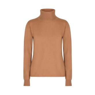 Max Mara Cashmere Turtleneck Jumper Camel - female - Max Mara - Turtlenecks - Brown - XL - Knitwear