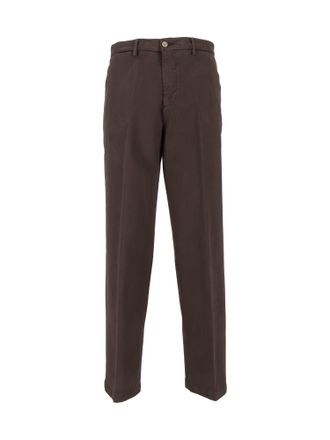 BRIGLIA 1949 Mid-Rise Polished Straight-Leg Pants