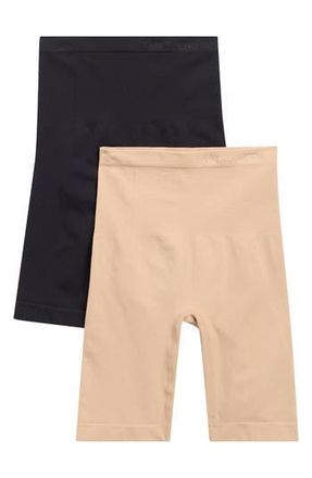 Lands End Contour Flex 2-Pack Mid Waist Flex Shaping Briefs in Clay/Black at Nordstrom Rack, Size X-Large