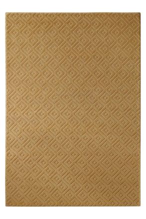 Wecon Home Alfombra de lana con relieve caramelo 160x230