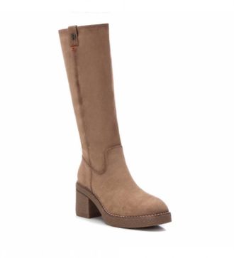 Xti Womens Suede Boots In Taupe